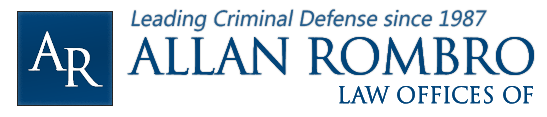 Law Offices of Allan Rombro logo on blue